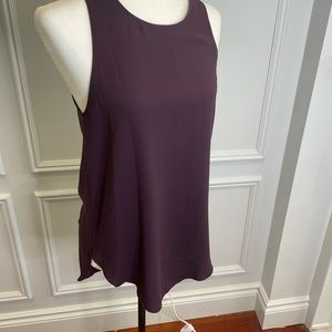 Wilfred sleeveless top. Wine. Zip back. Aritizia